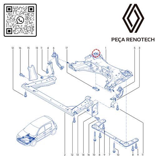 RN 452452-NX 7700452452 BUCHA DO QUADRO DA SUSPENSAO DIANT. MEG IITIDALIVINA 4